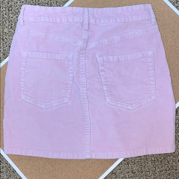 Pink corduroy mini skirt - Picture 4 of 5